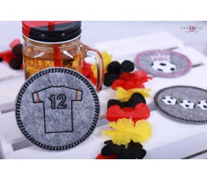 ITH Untersetzer - Fußball Silhouette